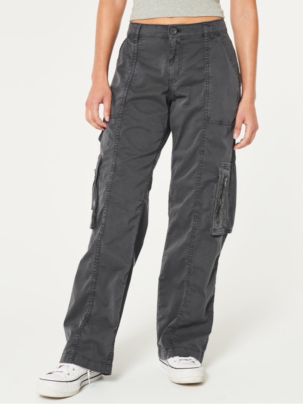 Hollister low rise baggy cargo pants
